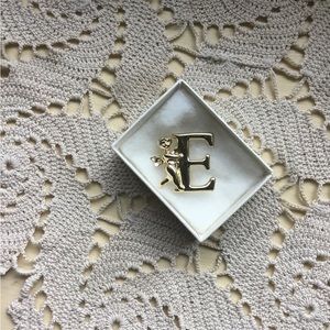 Goldtone Angel Initial E Pin